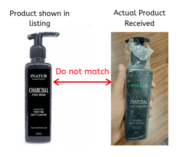 Inauthentic Product Listing Example