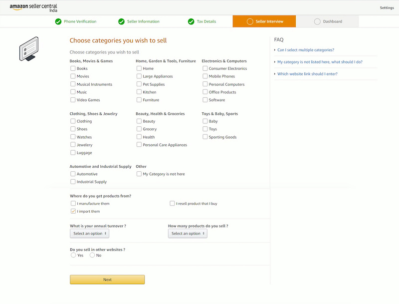 Amazon Seller Account Registration Process (StepByStep)