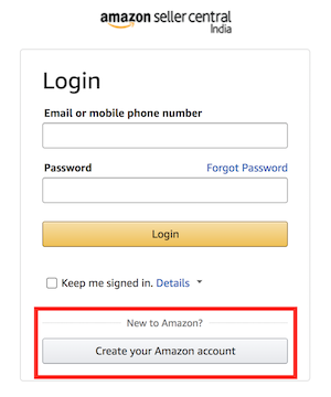 Seller login amazon Seller Central