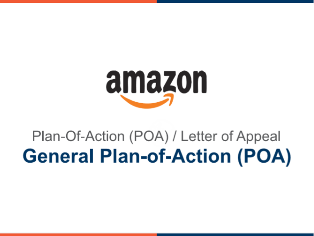 Amazon Account Suspension POA - General Plan of Action