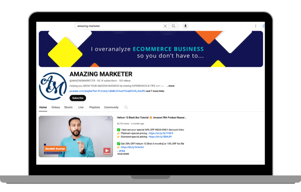 Amazing Marketer Youtube Channel